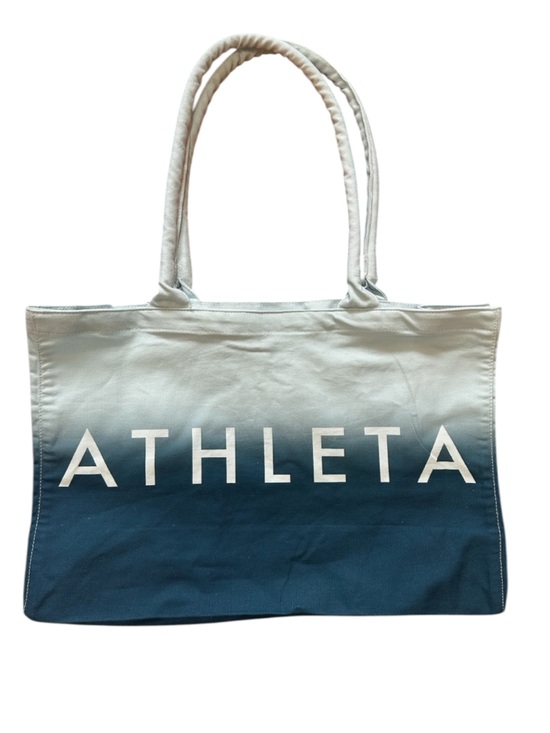 Athleta Handbags - Athleta Ombre Navy to Light Blue Canvas Tote